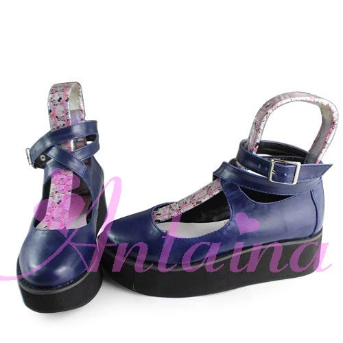 (BFM)Antaina~Punk Lolita High Platforms Shoes Lolita Ankle Strap Shoes   