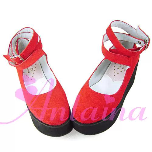 (BFM)Antaina~Punk Lolita High Platforms Shoes Lolita Ankle Strap Shoes   