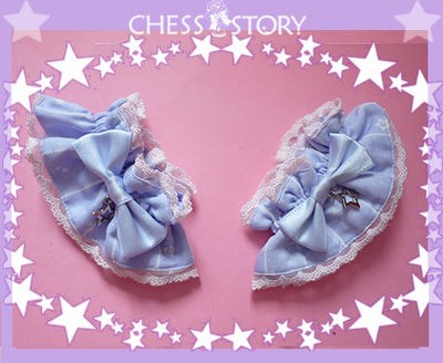 Chess Story~Dreamy Starry Night~Sweet Lolita Star pattern Gradient Cuffs blue gradient purple  