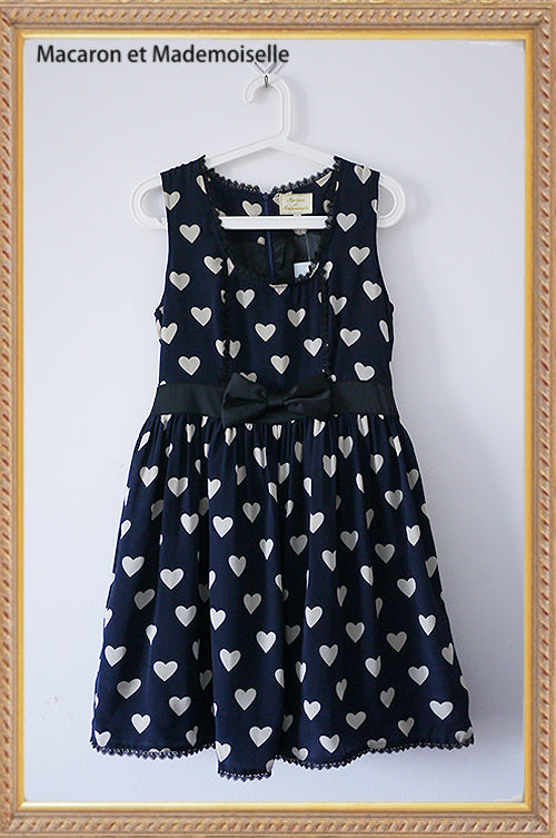 Chess Story~The Queen of Hearts~Heart Pattern Lolita JSK S dark blue 