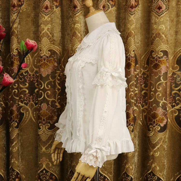 DMFS Lolita - Sweet Lolita Shirt Short Sleeve Chiffon Blouse