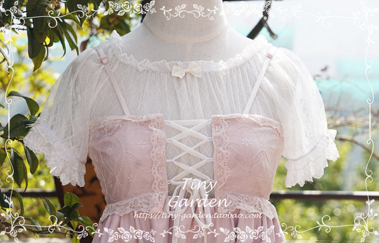 Tiny Garden~Summer Refreshment~Elegant Lolita Summer Lace A-line Neckline Blouse   