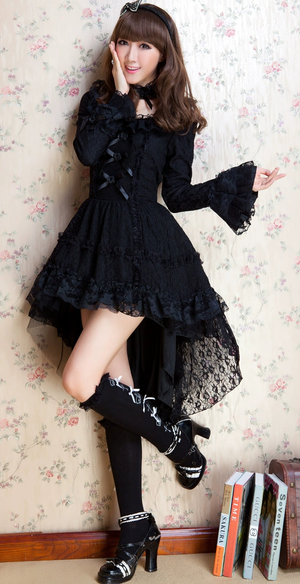 (BFM)G.L.P~Sweet Lolita Dress Lace Long Sleeve Dress   