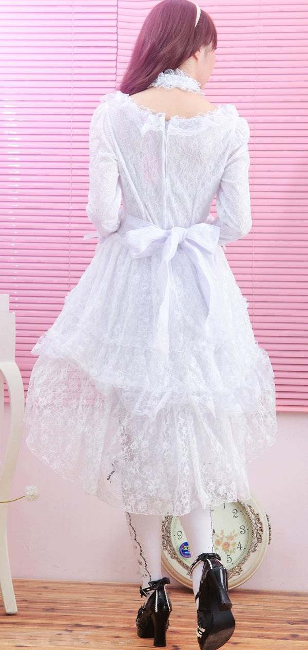 (BFM)G.L.P~Sweet Lolita Dress Lace Long Sleeve Dress   