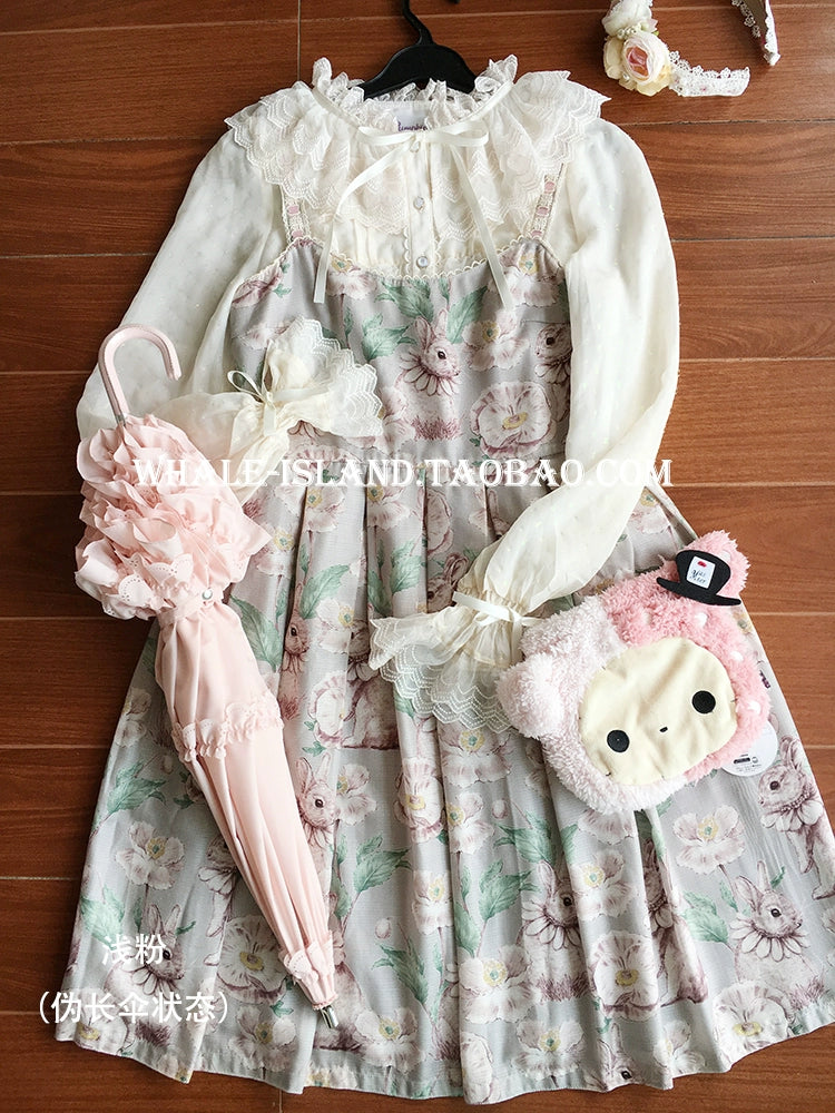Whale Island - Kawaii Lolita Parasol Daily Lolita Two-folded Umbrella