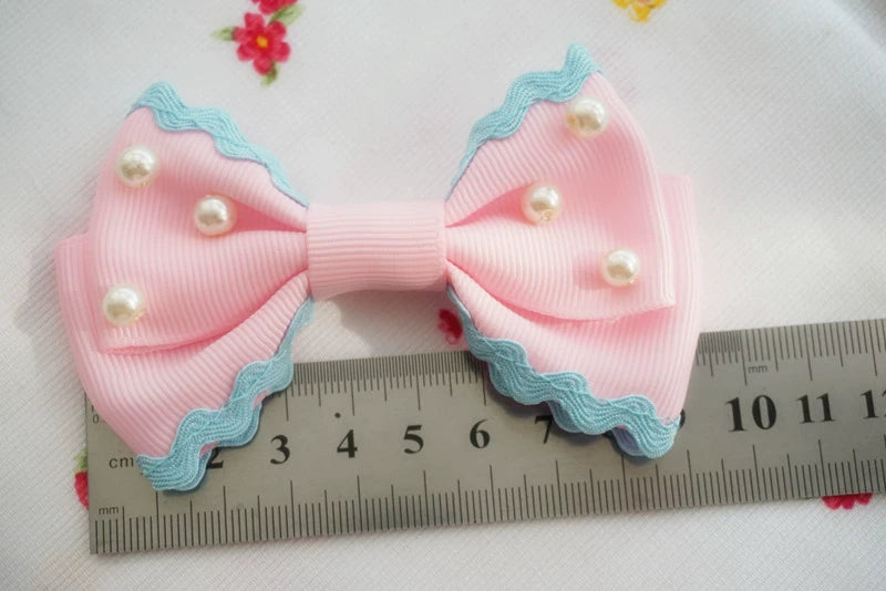 Cat Tea Party~Sweet Lolita Pearl Hair Clip Ice Cream Color Side Clip   
