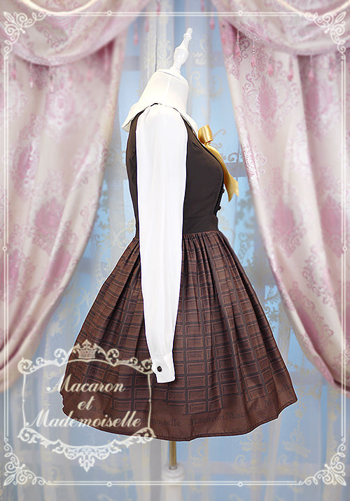 Chess Story~Le chocolat~Elegant Lolita OP Dress Plaid Print Multicolor   