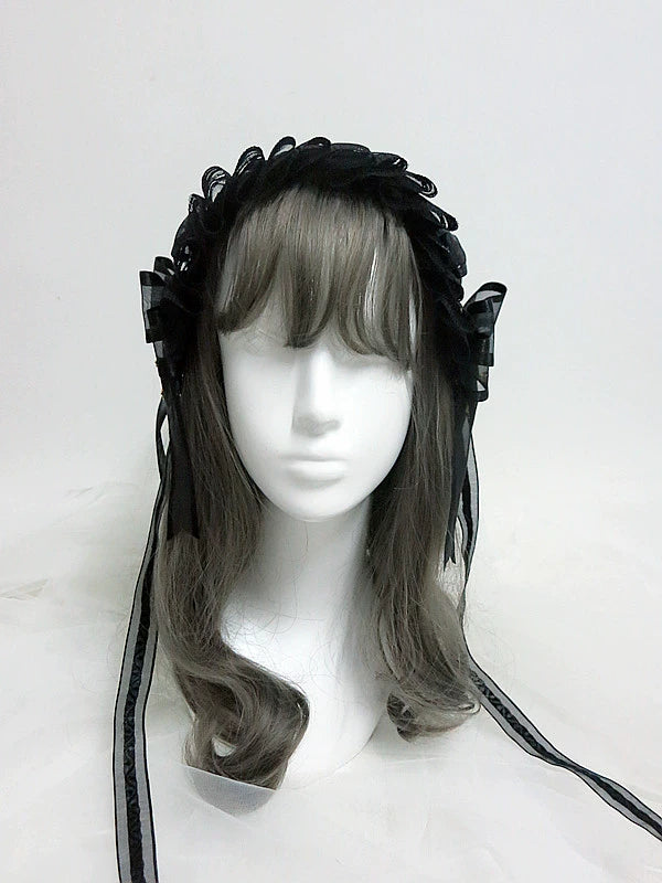 (BFM)Sweet Jelly Lolita~Gothic Lolita Hairband and KC with Cross Pendant KC version  