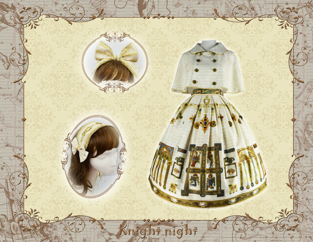 Knight Night~The Secret of Kells~Elegant Lolita Cape Short Lolita Cloak   