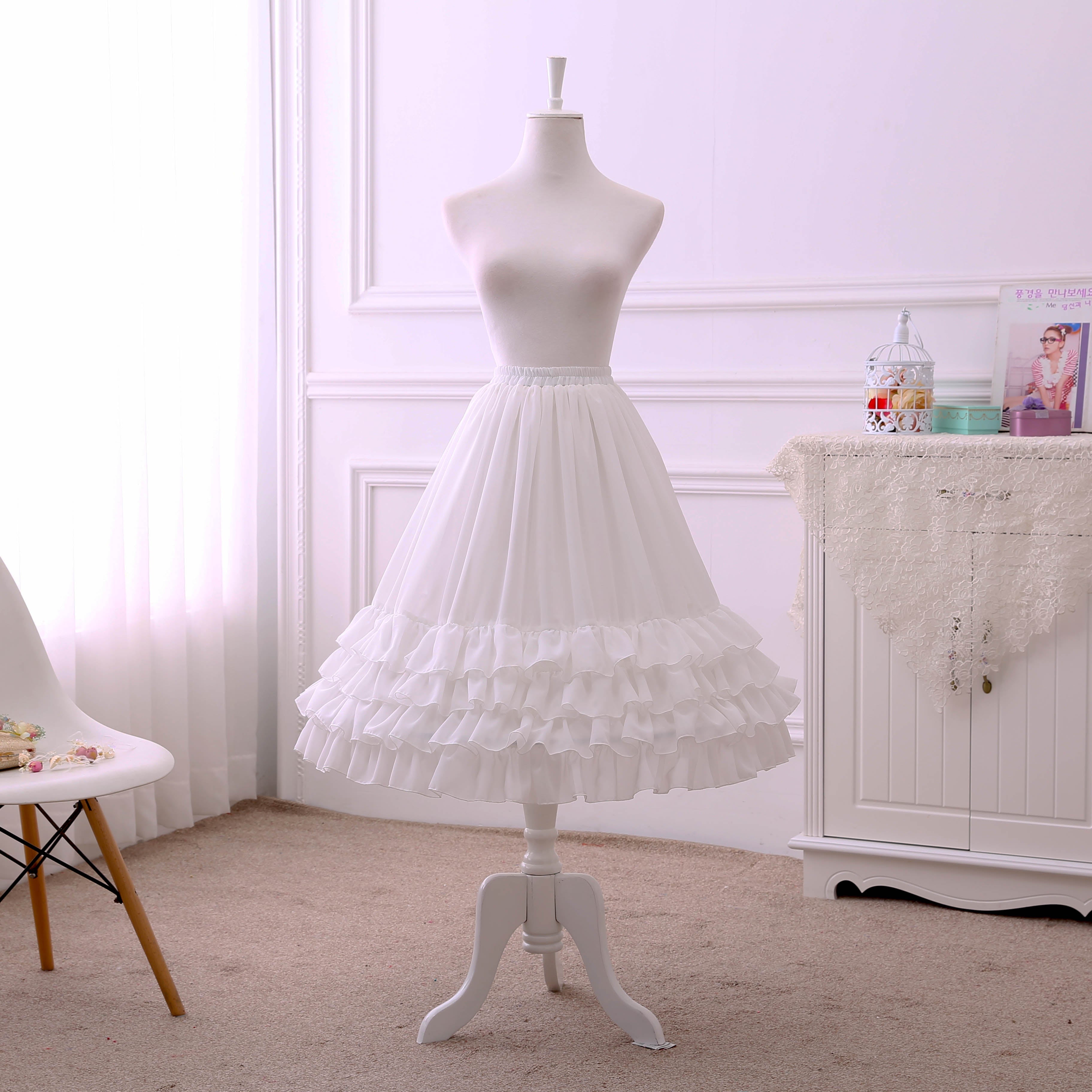 Manyiluo - Elegant Lolita A-type Carmen Adjustable Fishbone Petticoat