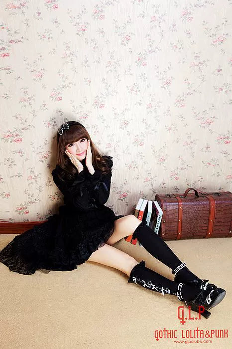 (BFM)G.L.P~Sweet Lolita Dress Lace Long Sleeve Dress   