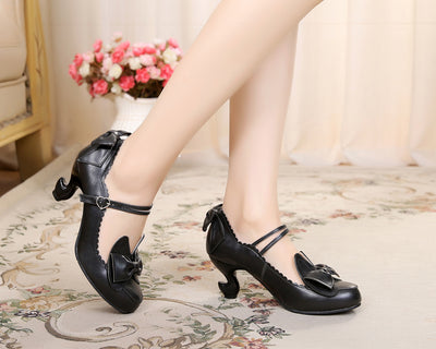 Sosic~High-Heeled Sweet Lolita Leather Shoes   