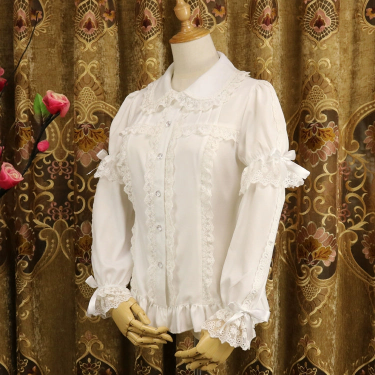 DMFS Lolita~Sweet Lolita Shirt Short Sleeve Chiffon Blouse