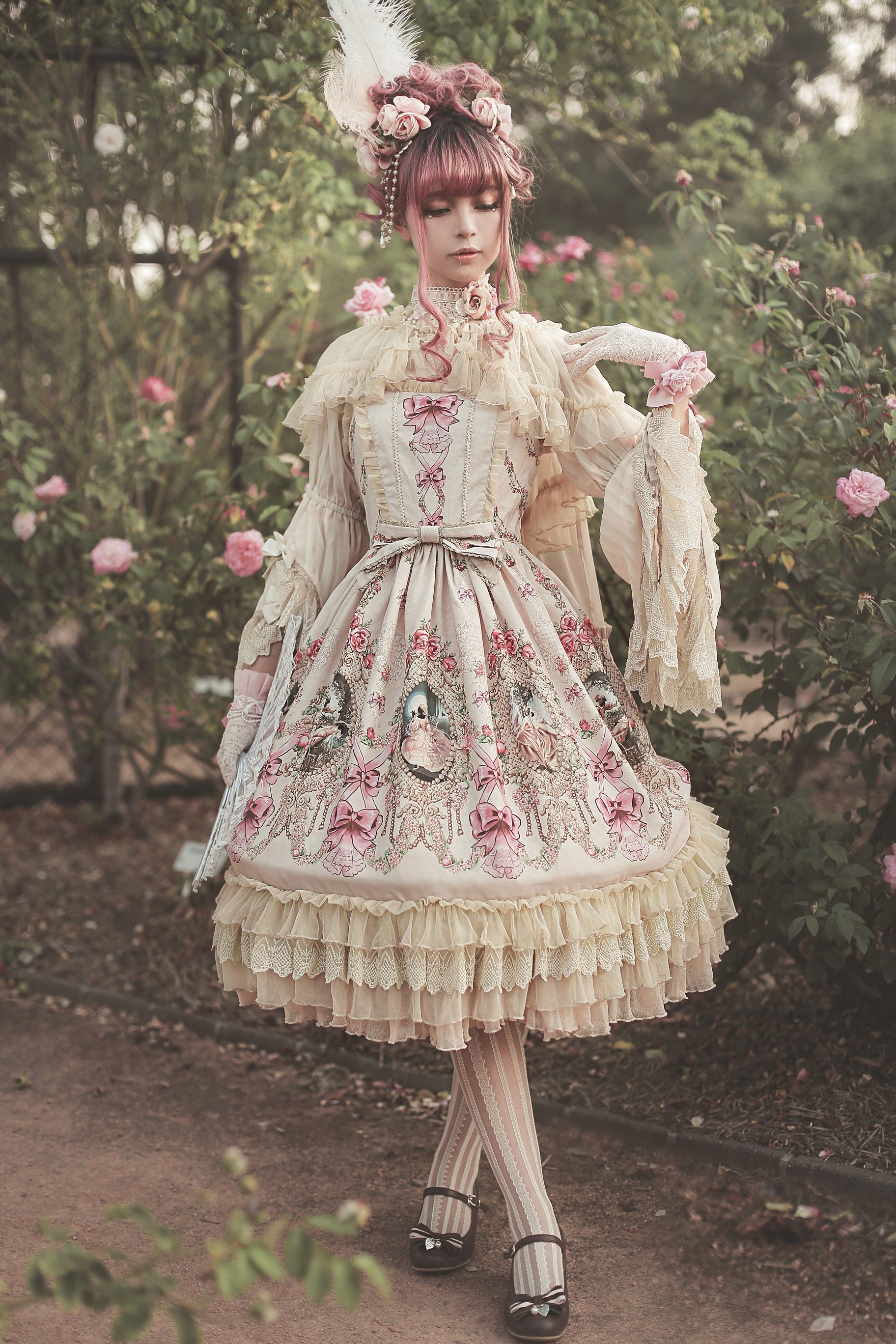 Infanta - Fairytale Town Prom - Tea Party Classic Lolita JSK Suit with Tiered Hem