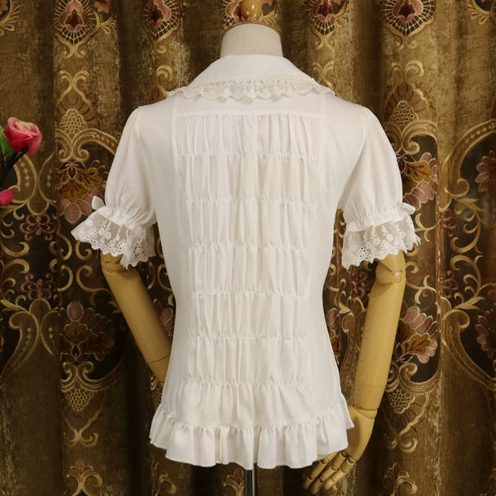 DMFS Lolita~Sweet Lolita Shirt Short Sleeve Chiffon Blouse