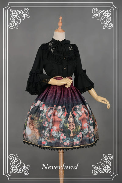 Soufflesong~Secret Garden~Elegant Lolita Short Sleeve Peter Pan Collar Shirt   