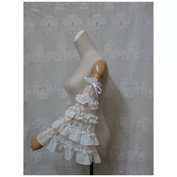 Yami - Elegant Lolita Hime Sleeves Ruffled Chiffon Sleeves
