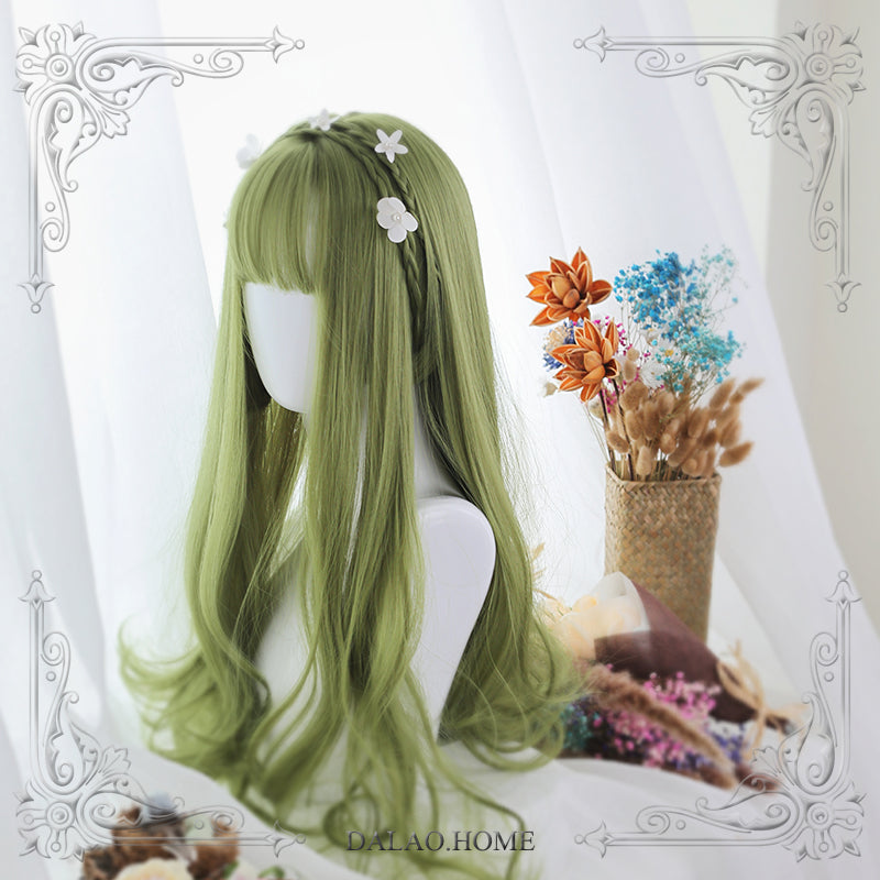 Dalao Home~The Forest of Pastures~Long Curly Mint Lolita Wig   