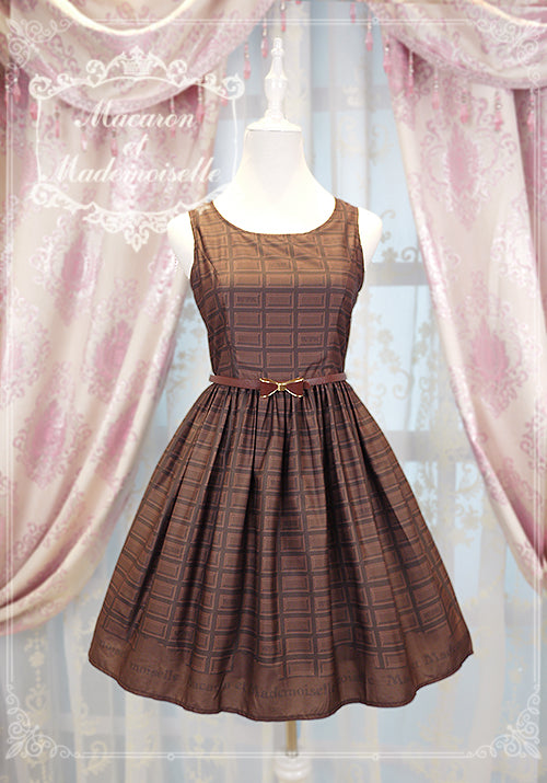 Chess Story~Le Chocolat~Elegant Lolita Macaron Chocolate Series JSK Dress chocolat S 
