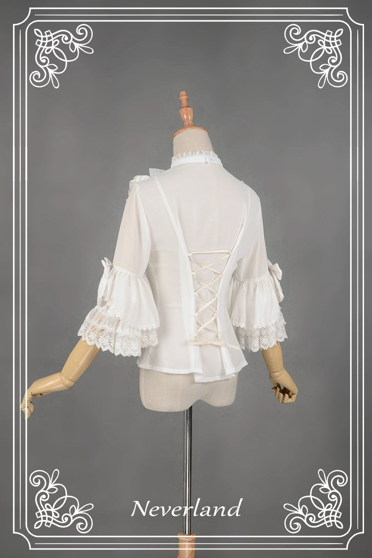 Soufflesong~Secret Garden~Elegant Lolita Short Sleeve Peter Pan Collar Shirt   