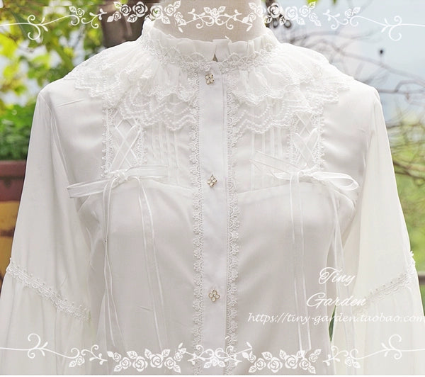 Tiny Garden~Honeycomb Sugar~Classical Lolita Shirt Chiffon Blouse   