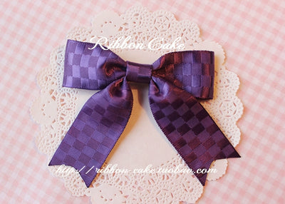 Ribbon Cake~Retro Lolita Bow Hair Clips Multicolors   