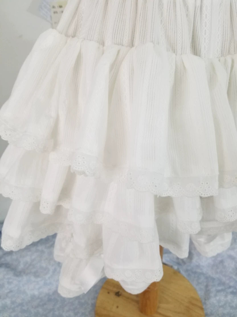 Cotton Lolita Bloomers With Multi-Layer Ruffle Lace Trim 45928:868681