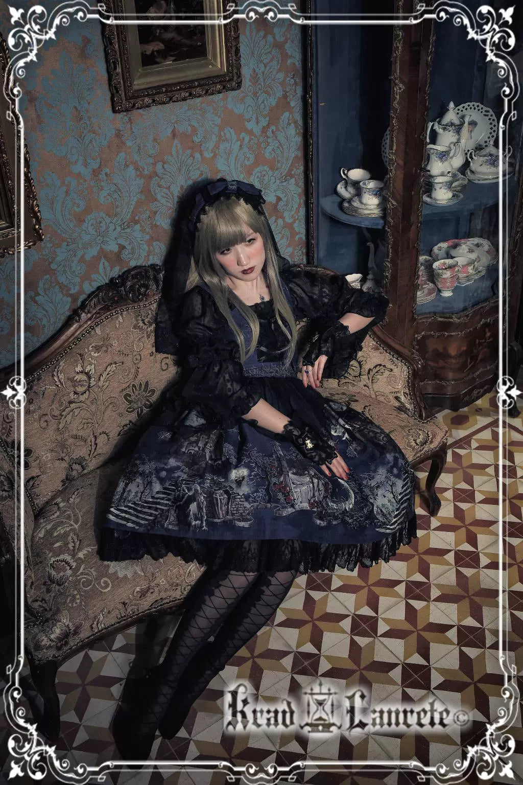 Krad Lanrete~Gothic Lolita JSK Bat Print Multicolors   