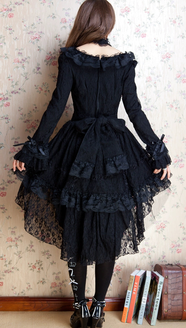 (BFM)G.L.P~Sweet Lolita Dress Lace Long Sleeve Dress   