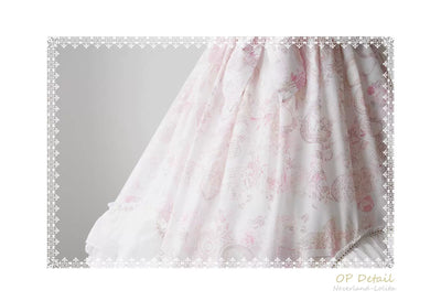 GalaxyCat~Antique Clock~Sweet Lolita OP Dress Lace Spliced Chiffon Dress   