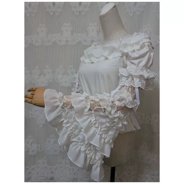 Yami - Elegant Lolita Hime Sleeves Ruffled Chiffon Sleeves