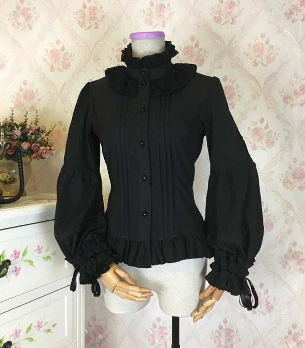 Princess tailor lolita - Hime-Sleeve Gothic Lolita Blouse, Adjustable Cuffs