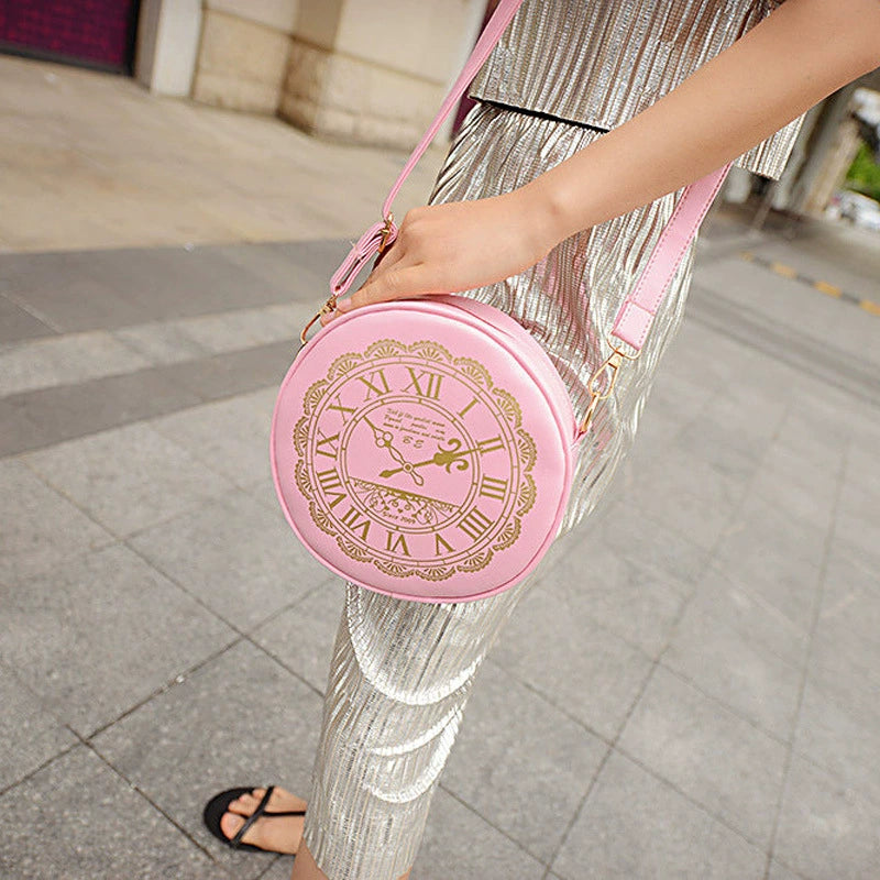 Kira - Alice Clock - Kawaii Lolita Shoulder Bag Round Lolita Crossbody Bag