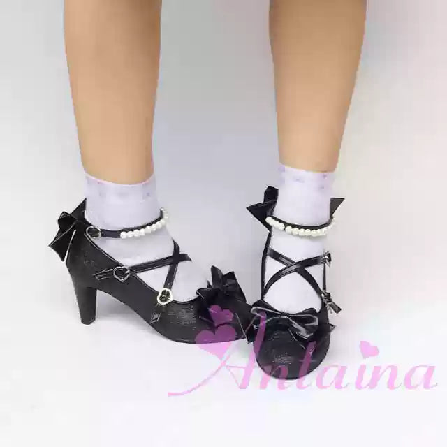 Antaina~Thin Heel Princess Lolita Shoes Plus Size 45-48 374:738192