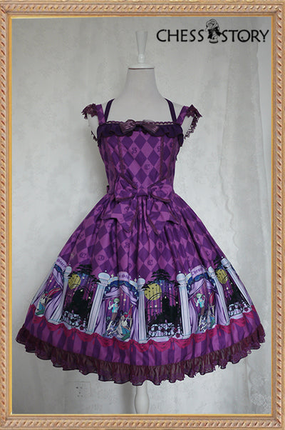 Chess Story~Doll Theater~Doll Theater Series Lolita JSK Dress purple M 