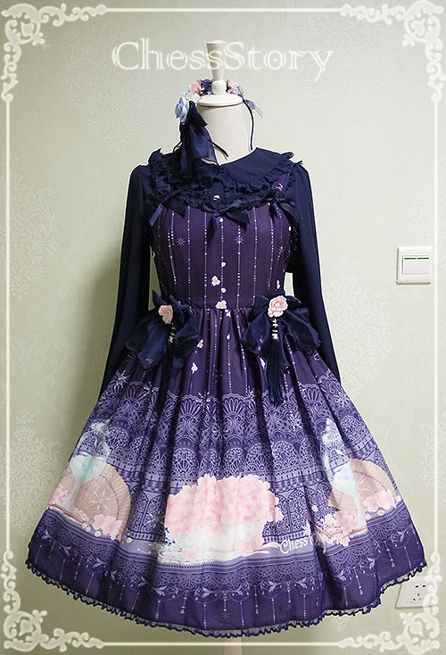 Chess Story - Peach Blossom and Snow - Elegant Lolita Short Yarn Covering