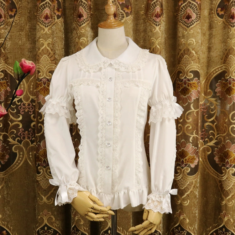 DMFS Lolita~Sweet Lolita Shirt Short Sleeve Chiffon Blouse