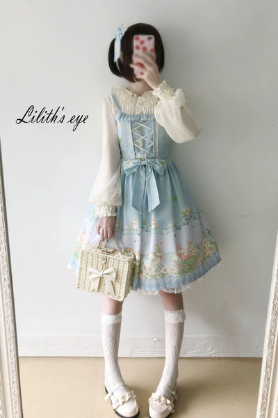 (BFM)LilithEye~Fat Tweeds and Plumeria~Daily Lolita Jumper Dress Fresh JSK   