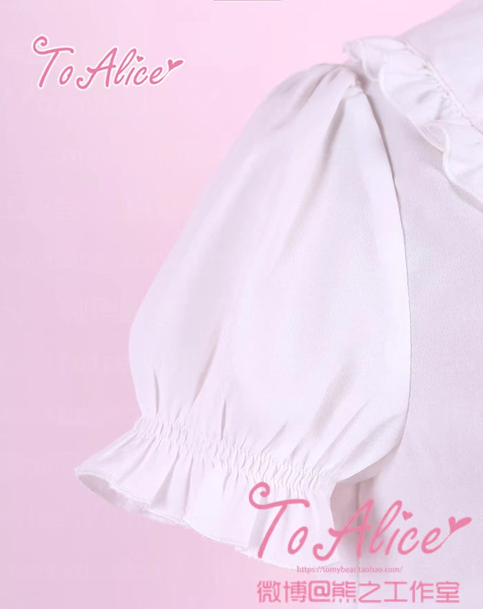 To Alice~Old School Lolita Salopette Suit Tiered Dress