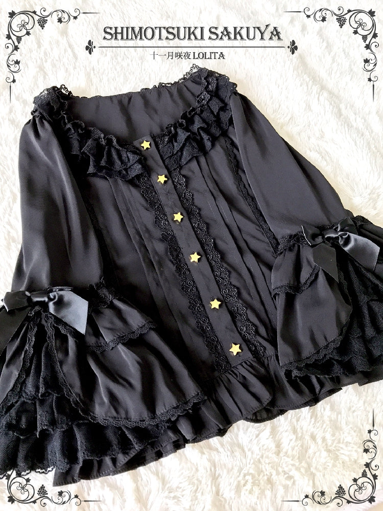 Whisper Of Stars - Vintage Lolita Shirt Long Sleeve Blouse