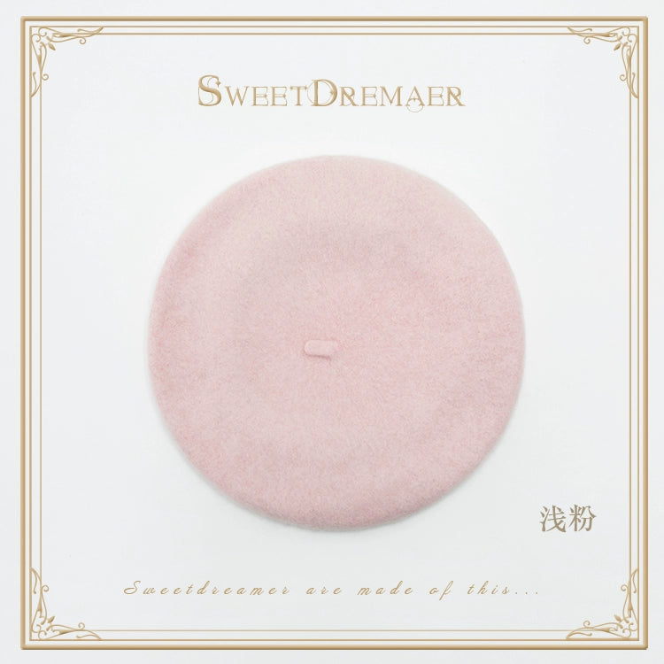 SweetDreamer~Vintage Lolita Hat 可调节 浅粉 