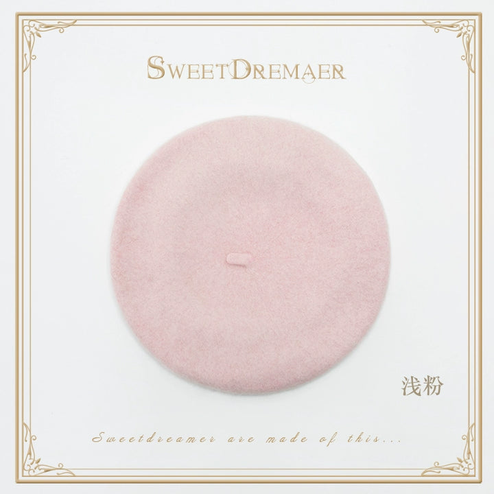 SweetDreamer~Vintage Lolita Hat 可调节 浅粉 