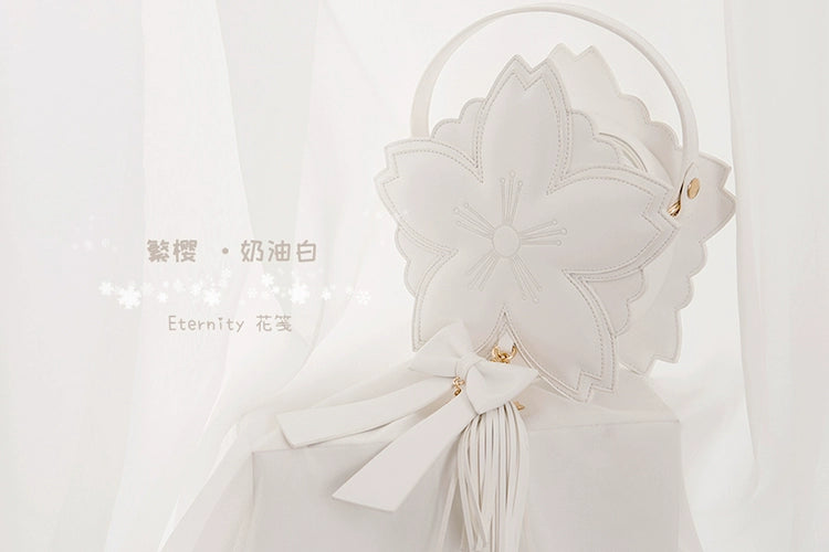 Eternity~Han Lolita Sakura Bag Double-layered Handbag Crossbody Bag Multicolors   