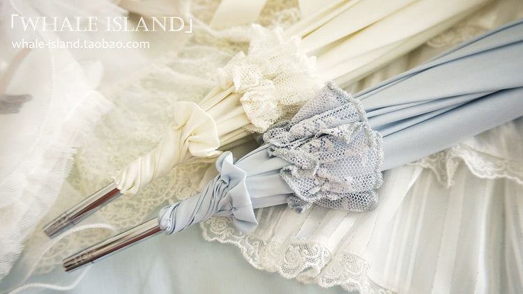 Whale Island - Laraine - Gorgeous Lolita Parasol Lace Umbrella Lolita Long Umbrella