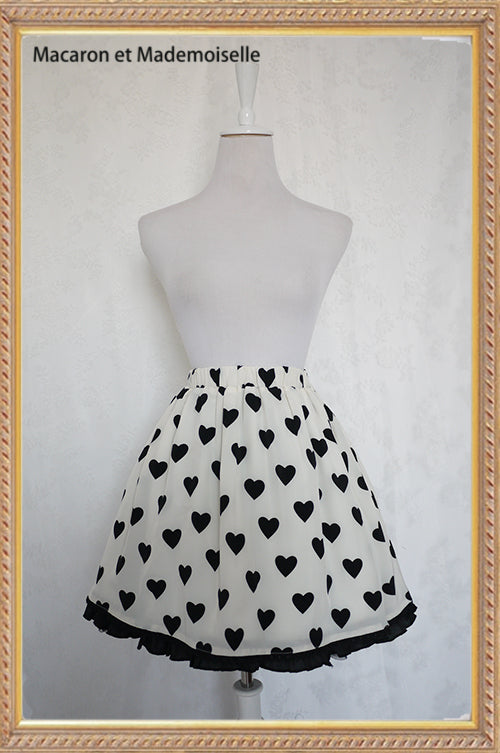 Chess Story~The Queen of Hearts~Heart-shaped Pattern Lolita Skirt   
