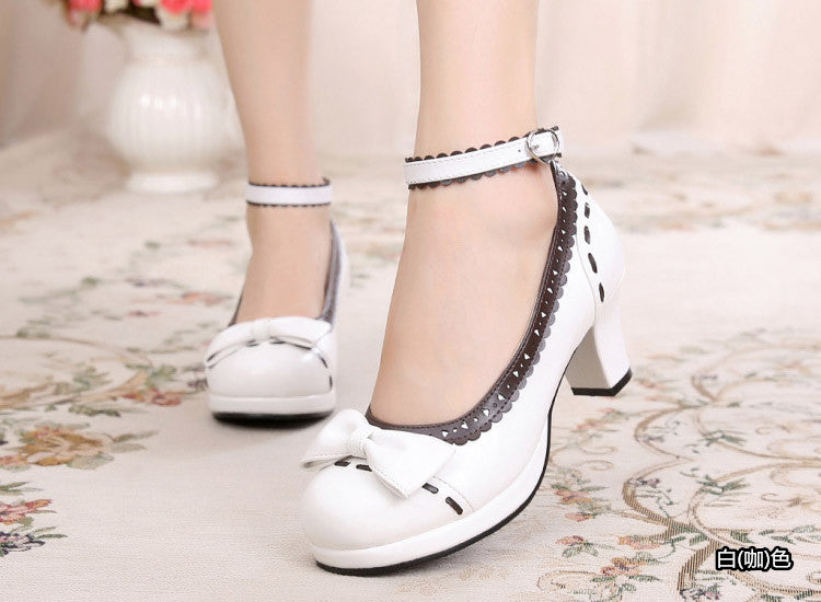 Sosic~Shattered Star Steps~Sweet Lolita Cute Students Round Toe High Thick Heel (33 34 35 36 37 38 39 40 41) 12926:170486