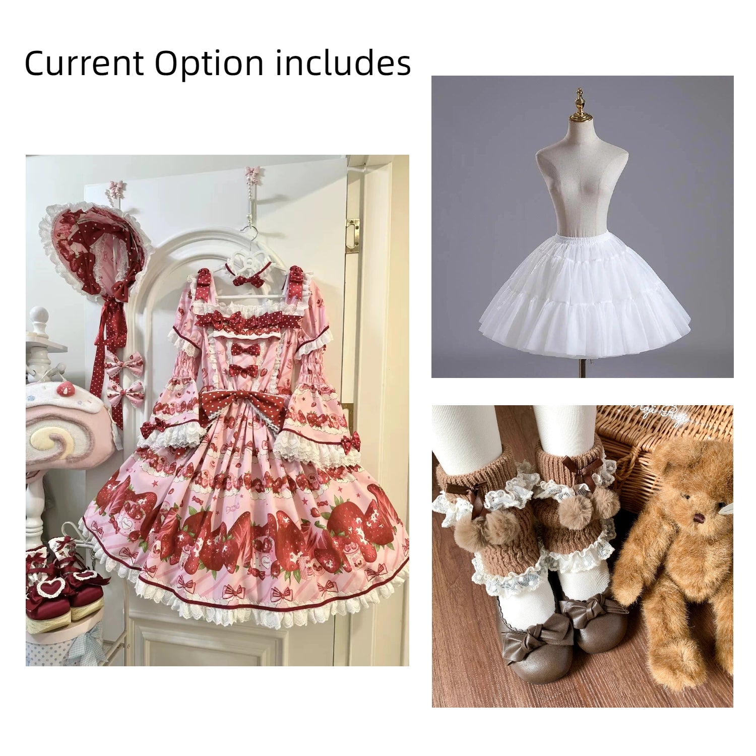 3-Piece Set - Dress + Socks + Petticoat | Save 15% (Use Code: Best15)