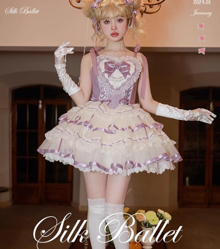 Flower and Pearl Box~Silk Ballet~Wedding Lolita JSK Dress Princess Bridal Dress 34050:442692