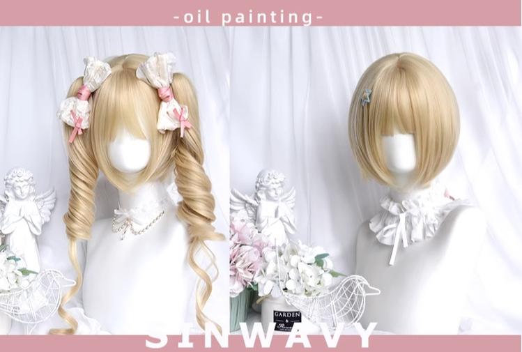 Sinwavy~Kawaii Lolita Wig Blonde Double Ponytail Wig