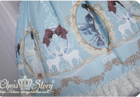 Chess Story~Dunhuang Frescoes in The Sky~Elegant Lolita Blue JSK   